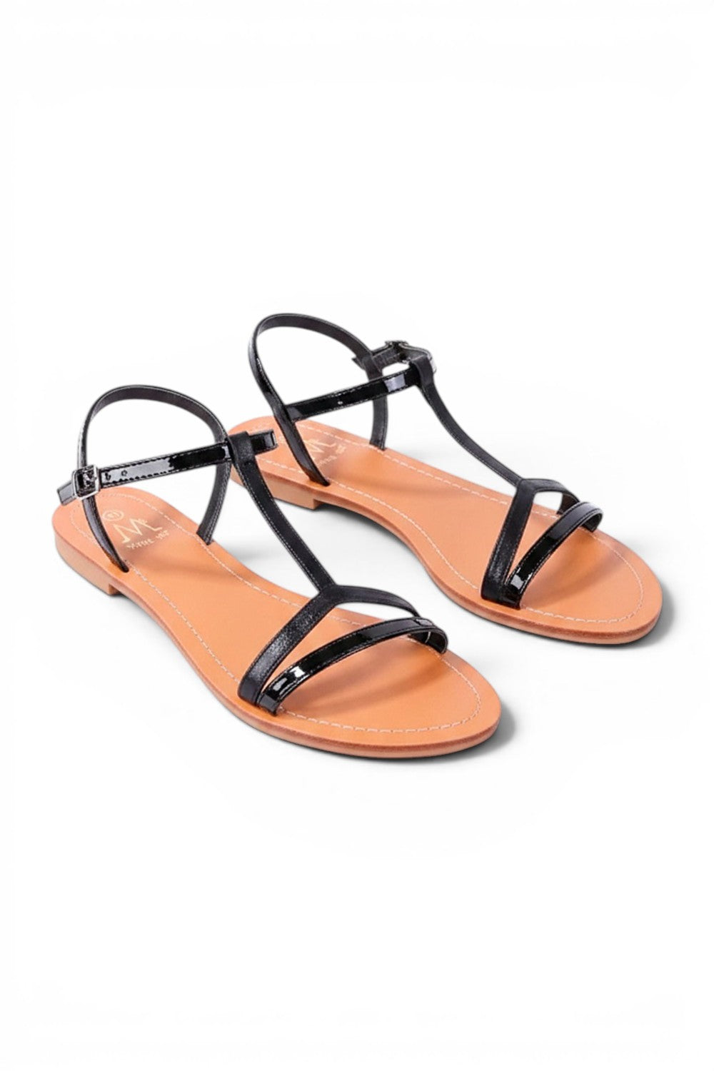sandalia negra de mujer talla 44