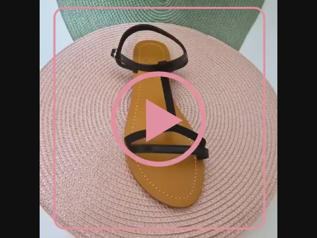 sandalias de color negro talla grande mujer