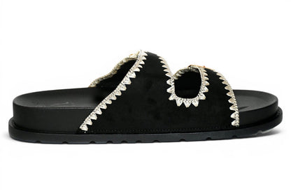 sandalia negra talla grande mujer