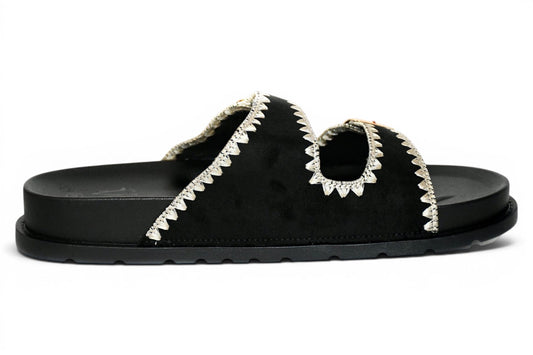 sandalia negra talla grande mujer